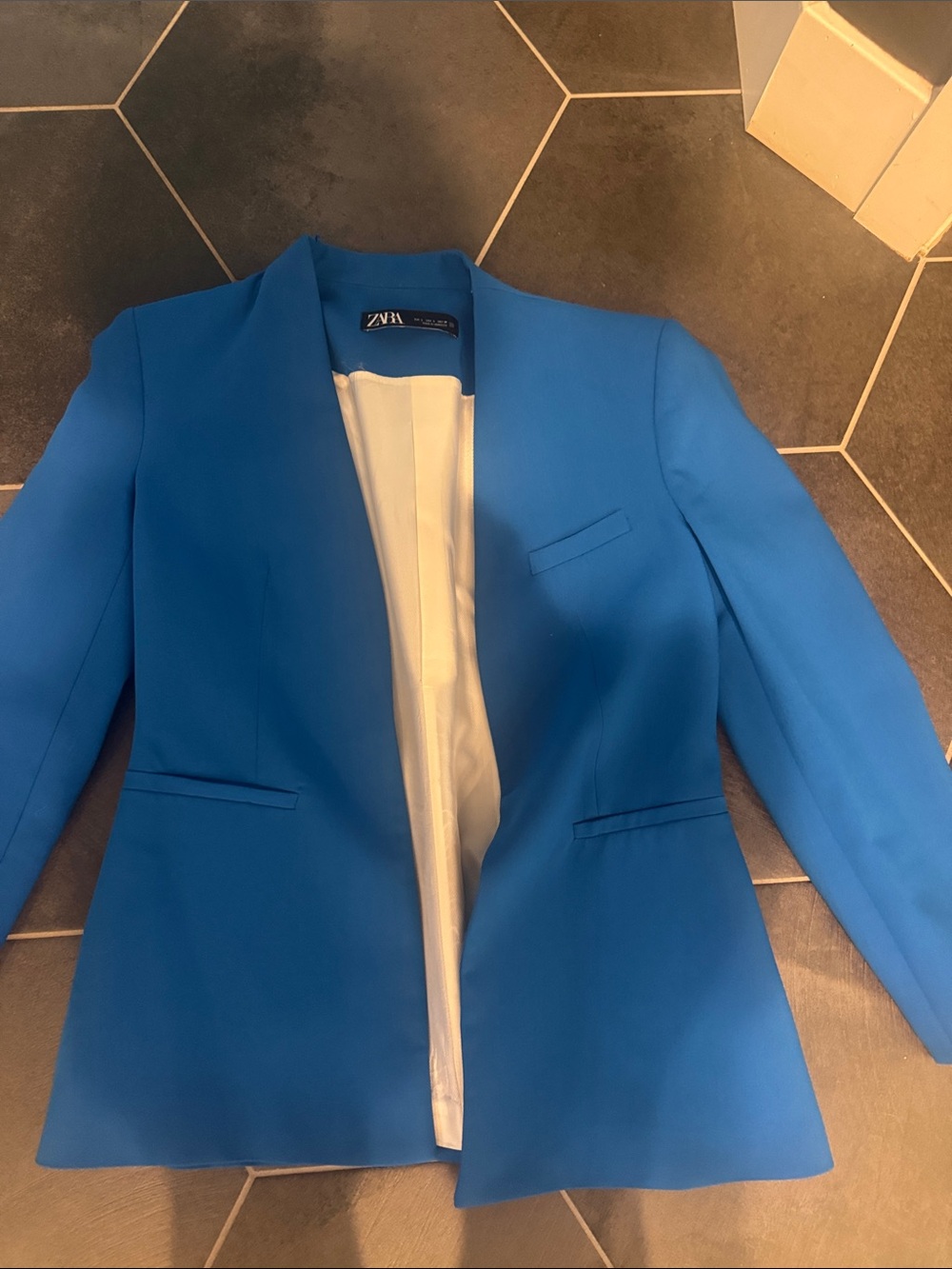 Zara Bright Blue Women's Two-Piece Blazer and Trousers Suit - Picture 2 of 5